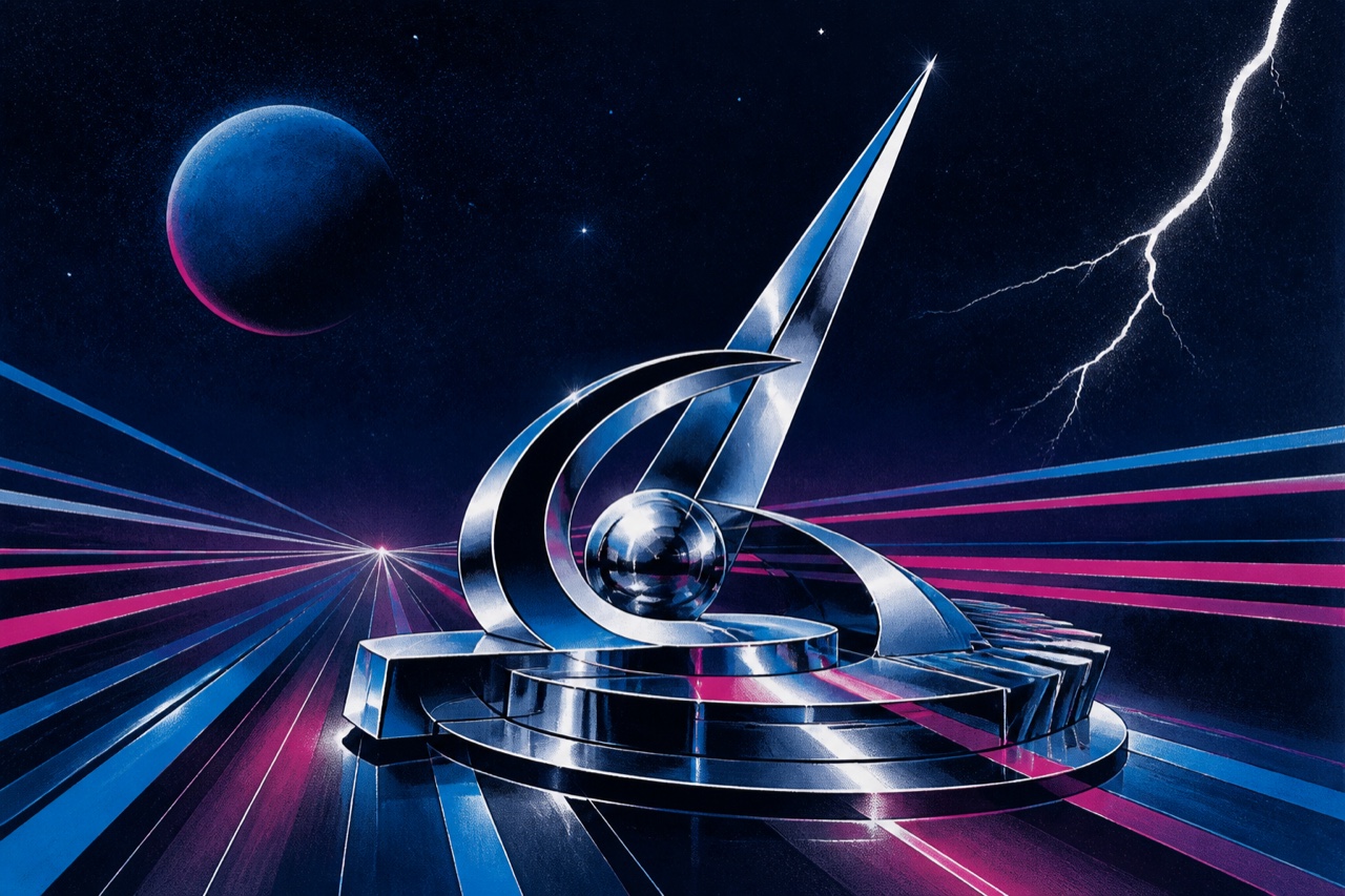 Italo Disco Cover Art — AI interpretation, not a reference