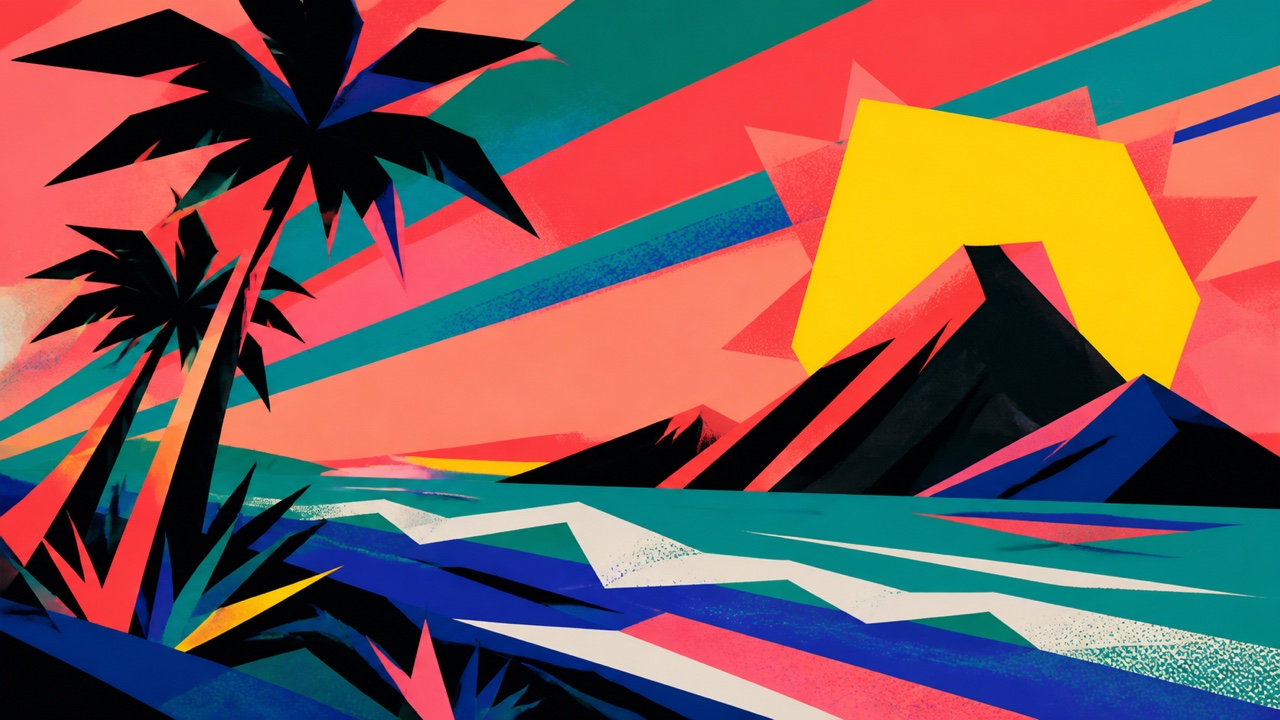 New Wave Tropical — AI interpretation, not a reference