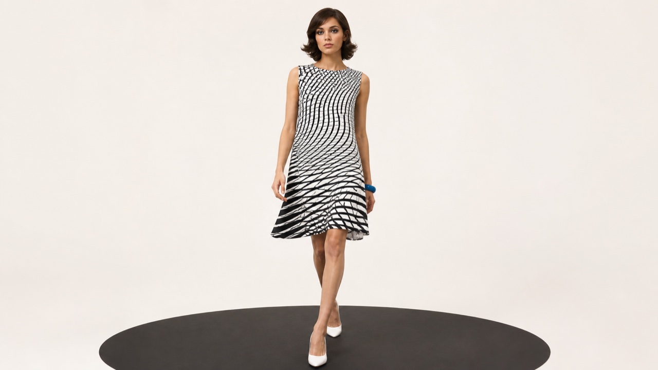 Op Art Fashion — AI interpretation, not a reference