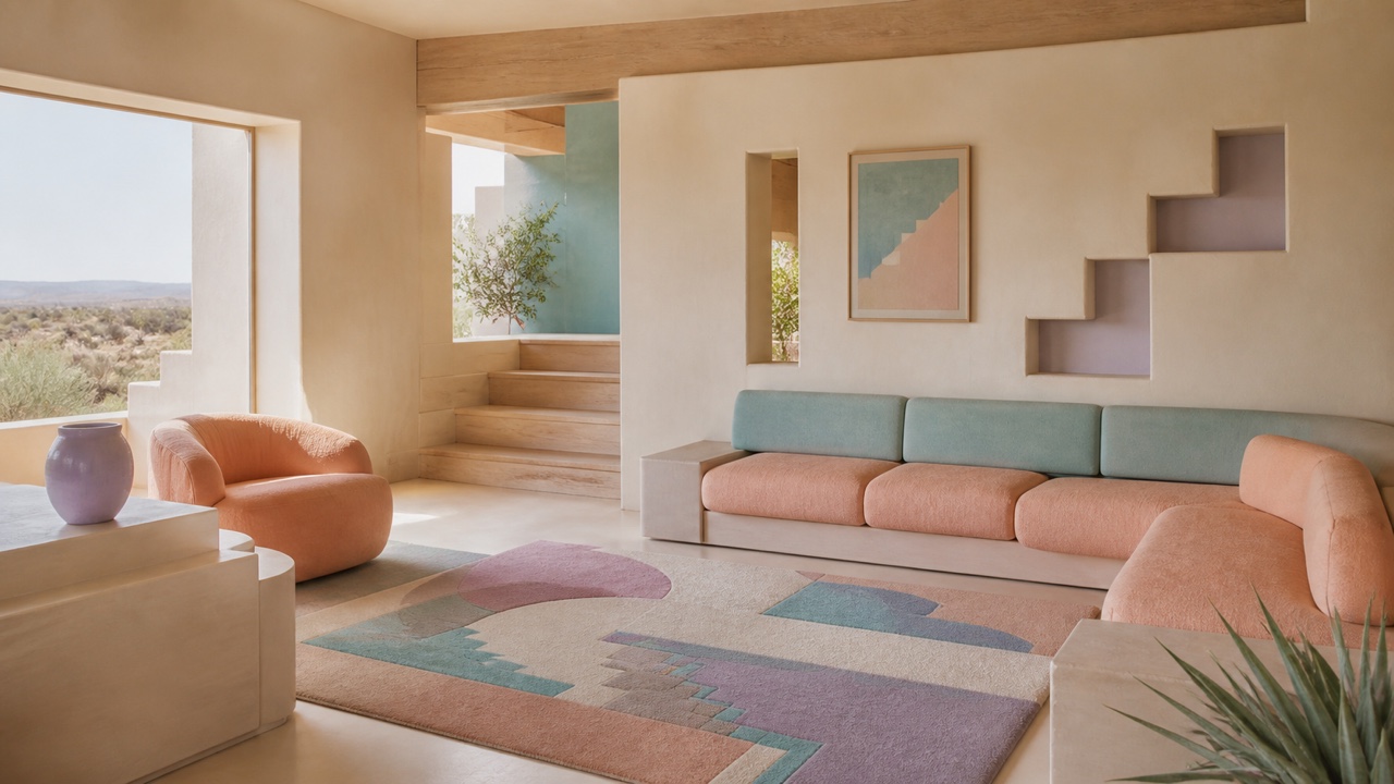Pastel Southwestern — AI interpretation, not a reference