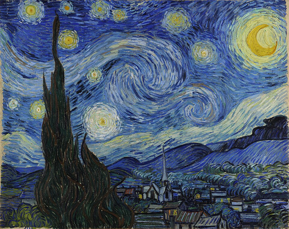 Post-Impressionism — Vincent van Gogh, The Starry Night, 1889 — Wikimedia Commons / Public domain