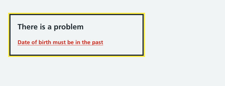 NHS Design System — NHS.UK frontend — official error-summary component snapshot — Copyright (c) 2019 NHS England / MIT